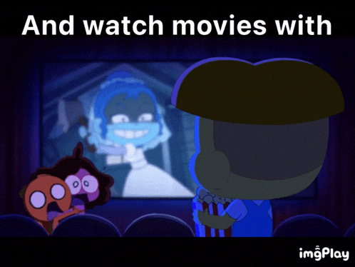 a poster that says " and watch movies with imgplay " on it