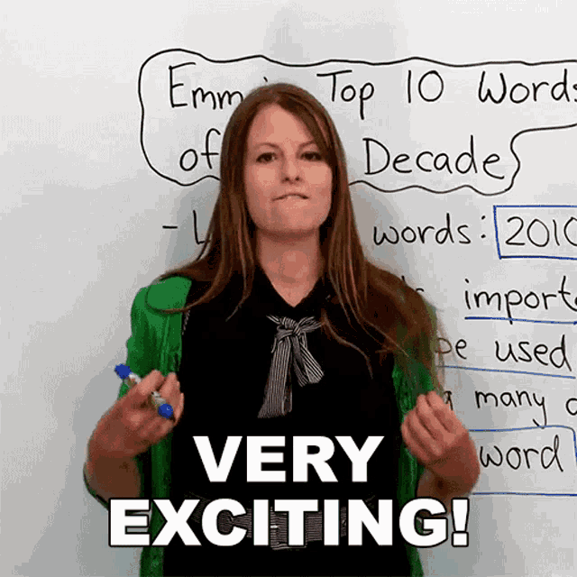 Very Exciting Emma GIF - Very Exciting Emma Learn English With Emma GIFs