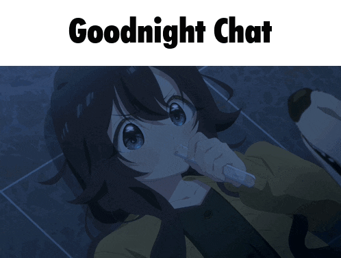 a picture of a girl sleeping with the words goodnight chat below her
