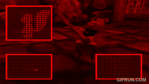 a gif from gifrun.com shows a monster in flames