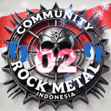 a logo for community rock metal indonesia