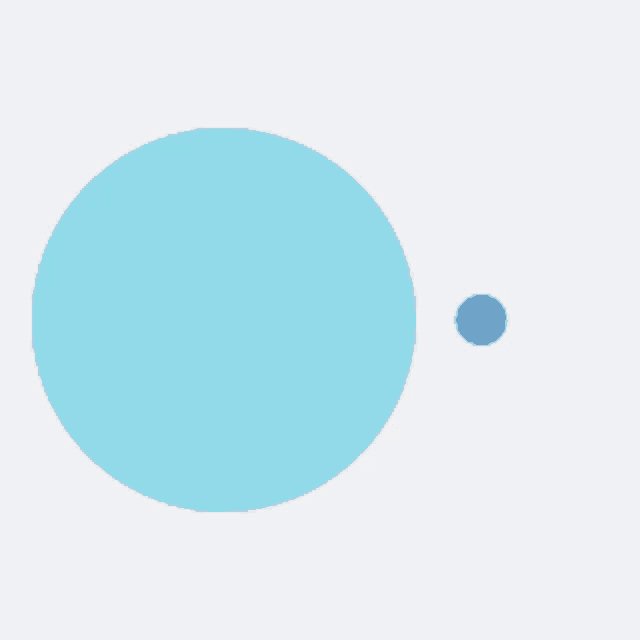 a blue circle with a smaller blue circle in the middle on a white background