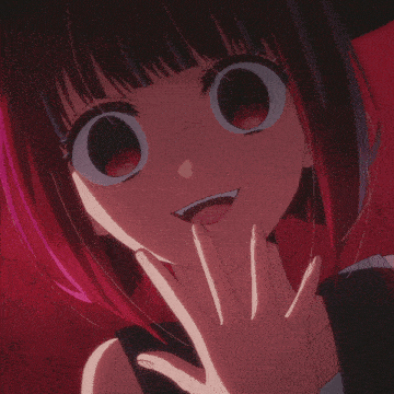 a girl with red hair and big eyes is making a face