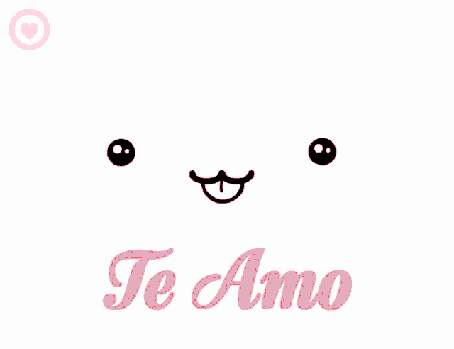 a white background with two faces and the words te amo
