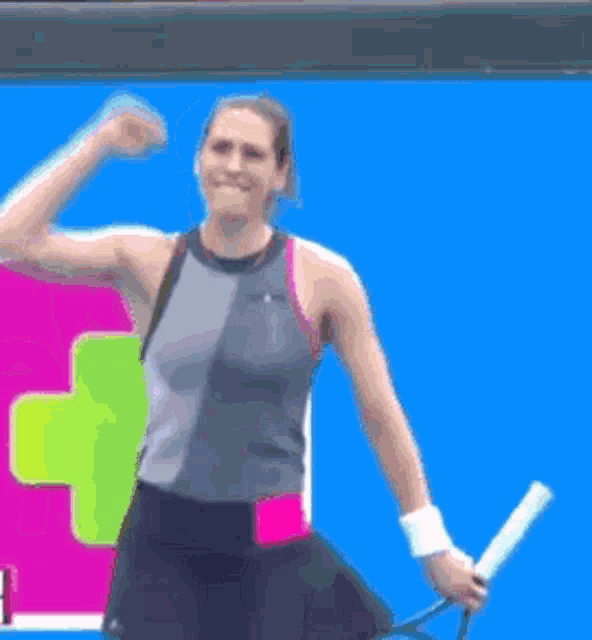 Andrea Petkovic Victory Dance GIF - Andrea Petkovic Victory Dance Tennis GIFs