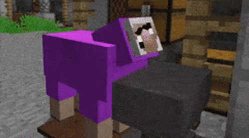 Purple Shep Minecraft GIF - Purple Shep Minecraft Anvil GIFs