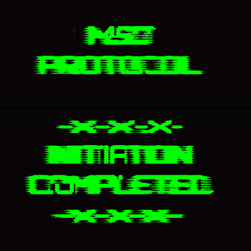 a black background with green text that says ' i 'm sorry ' on it