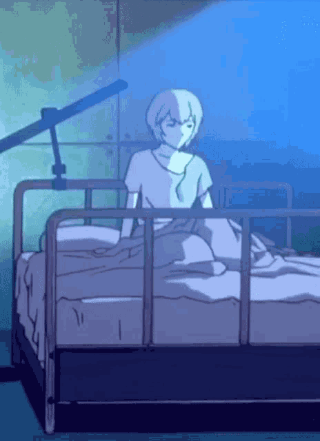 Evangelion Sleep GIF - Evangelion Sleep Rei Ayanami GIFs