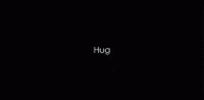 a stick figure with the words " hugs and love " on it