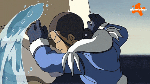a cartoon character from nickelodeon is being splashed by water