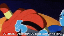 a cartoon character is driving a car and says do i have to remind you that i am on a strict .