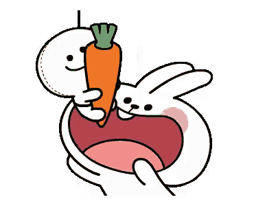 a cartoon drawing of a person 's face with their mouth open and a green and orange object coming out of it .