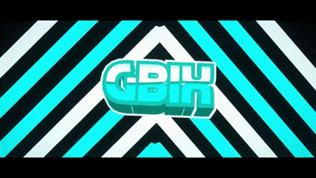 a blue and white striped background with the word cbn on it