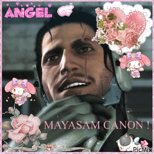 a picture of a man with the words angel mayasam canon at the bottom