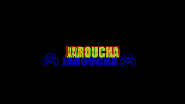 a black background with skulls and the words jarouche
