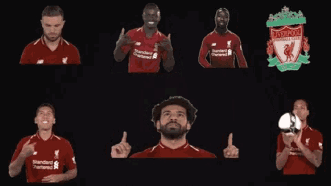 Liverpool Players GIF - Liverpool Players Pointing Up GIFs