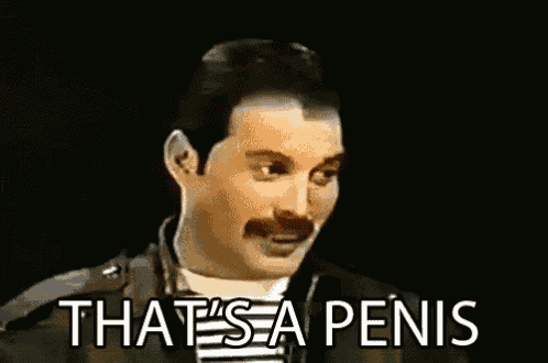 a man with a mustache says that 's a penis .