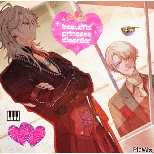 a pink heart with the words beautiful princess disorder written on it