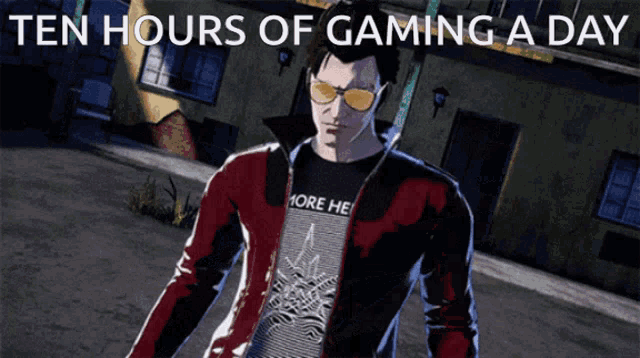No More Heroes3 Ten Hours Of Gaming A Day GIF