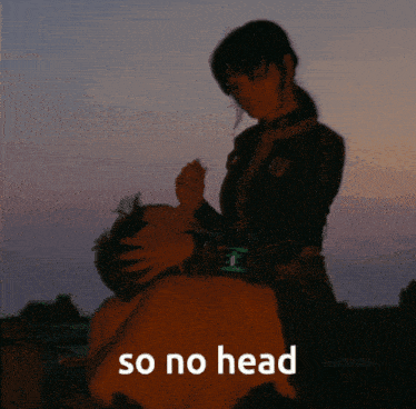 a woman holding a child with the words so no head written below her