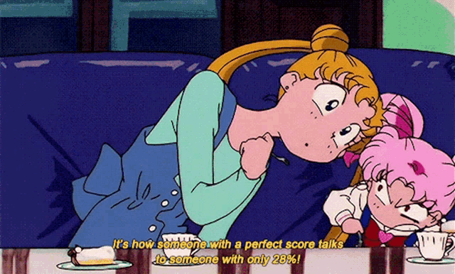a cartoon says it 's how someone with a perfect score talks to someone with only 25%