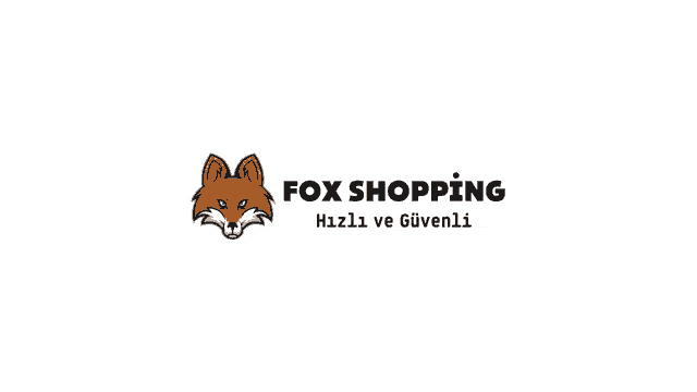 a logo for fox shopping shows a fox 's head