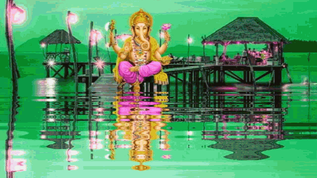 Jai Ganesh Lights GIF - Jai Ganesh Lights Sea GIFs