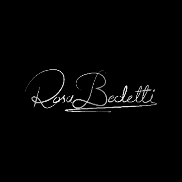 a black background with the name rosa bedett written on it