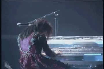 Yoshiki Piano GIF - Yoshiki Piano Hair Flip GIFs