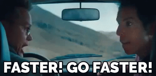 Me Avoiding My Problems - "Faster! Go Faster!" GIF