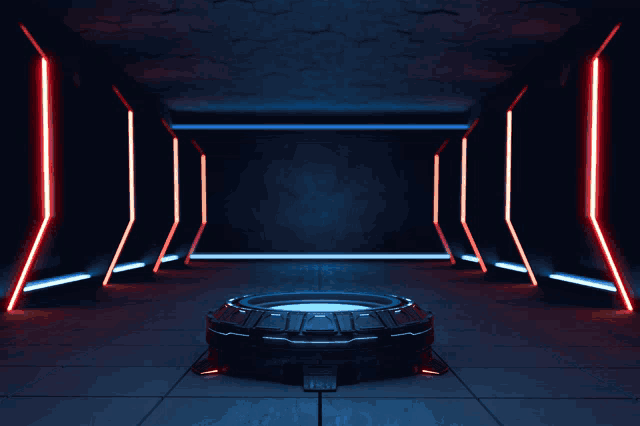 a futuristic room with a sign that says 60 sec competition 2 soon