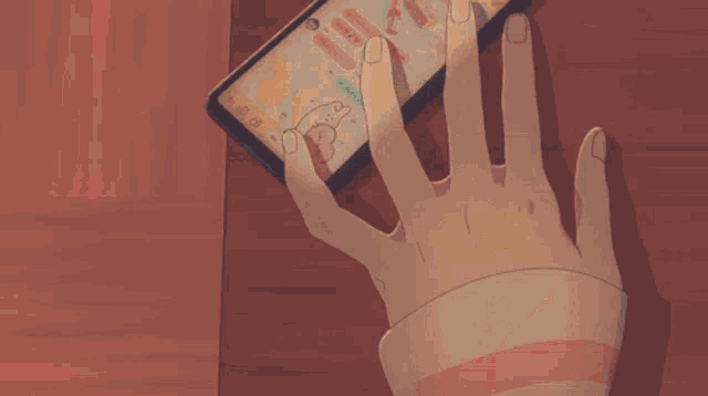 a cartoon drawing of a cell phone with the word i love you on the screen