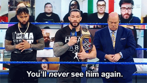 Wwe Roman Reigns GIF - Wwe Roman Reigns Youll Never See Him Again GIFs