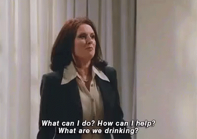 How Can I Help GIF - Karen Willand Grace Party GIFs