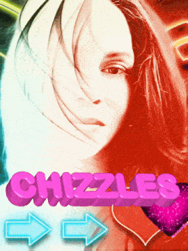 a picture of a woman with the words chizzles on it