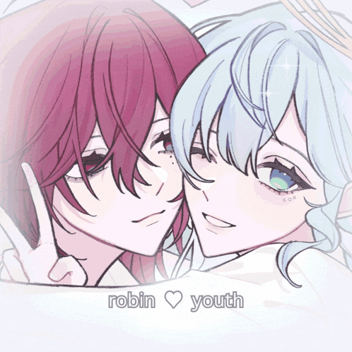 a drawing of two girls with the words robin youth written below them