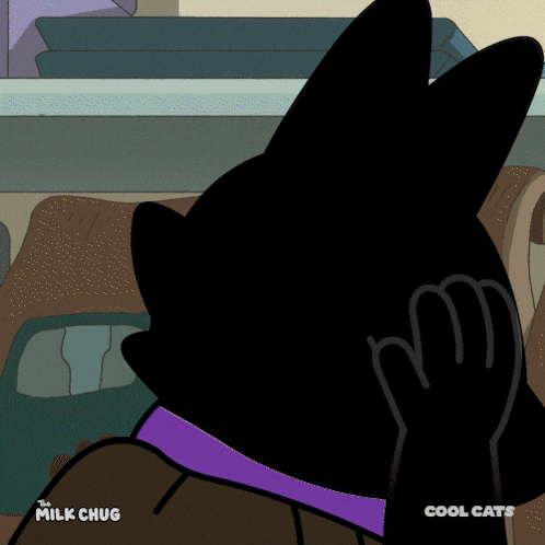 a cartoon of a cat with the words cool cats on the bottom right