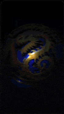 a maintenance music community logo that is blue and gold