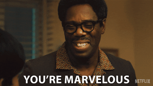 a man with glasses says you 're marvelous in a netflix ad