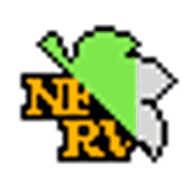it looks like a pixel art of a map with the words `` new rv '' written on it .