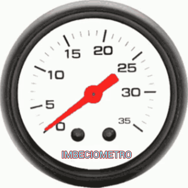 a black and white gauge with the word imbeciometro on it