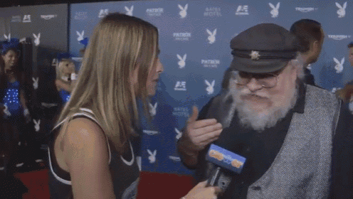 George Rr Martin Is On The Boobies Side Of The Equation. GIF - George Rr Martin Interview GIFs