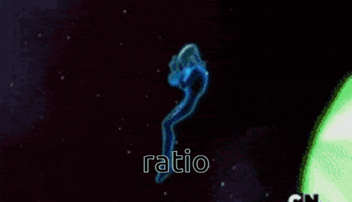 a cartoon with the word ratio in the middle