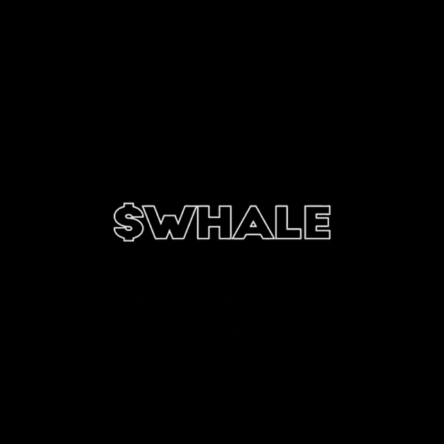 a black background with the word whale in white