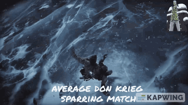 average don krieg sparring match is shown on a screen