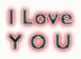 a neon sign that says i love you on it