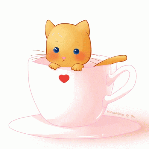 Kitten In Cup Cute GIF - Kitten In Cup Cute Heart GIFs
