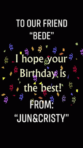 Happy Birthday Bede Bede GIF - Happy Birthday Bede Bede Greeting GIFs