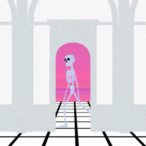 Death Skelly GIF - Death Skelly Hallway GIFs