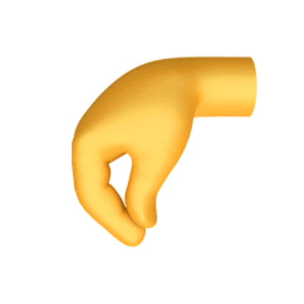 a yellow hand with a small hole in the middle of the finger